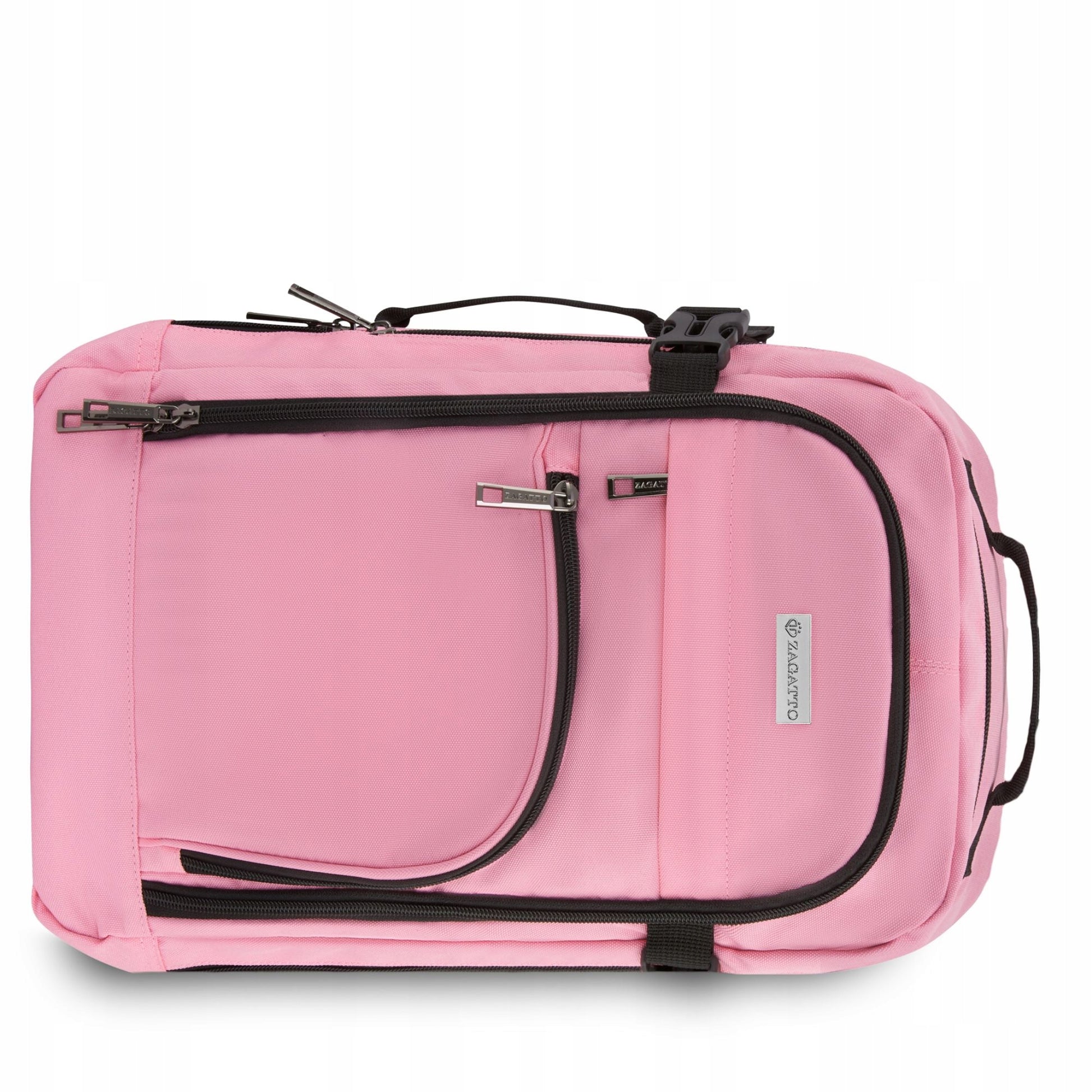 Kelioninė kuprinė 40x20x25 į lėktuvą, lengvas rankinis bagažas, rožinė ZAGATTO
