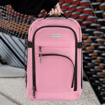 Kelioninė kuprinė 40x20x25 į lėktuvą, lengvas rankinis bagažas, rožinė ZAGATTO