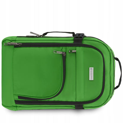 Kelioninė kuprinė 40x20x25 skraidymui, lengvas rankinis bagažas, žalia ZAGATTO
