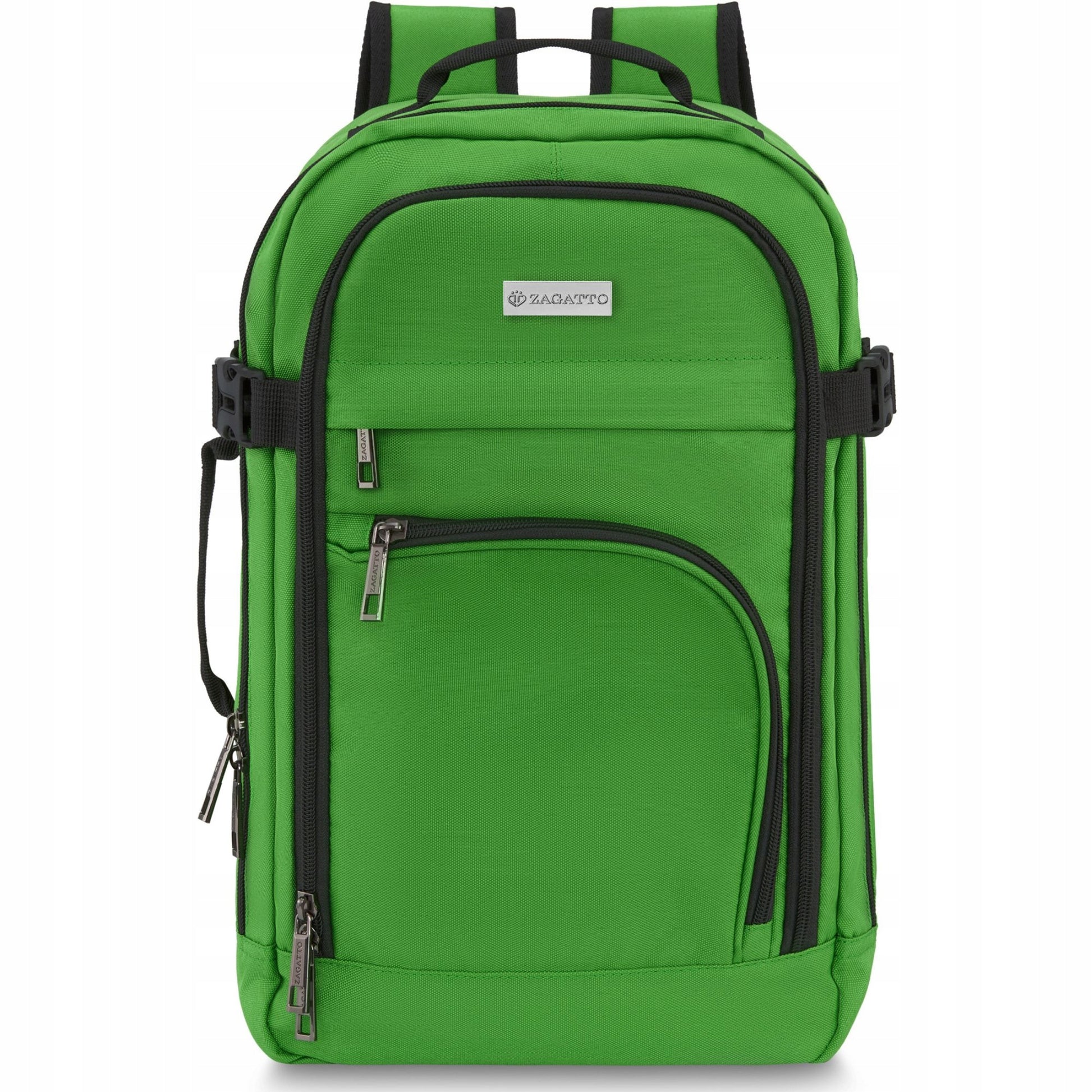 Kelioninė kuprinė 40x20x25 skraidymui, lengvas rankinis bagažas, žalia ZAGATTO