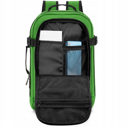 Kelioninė kuprinė 40x20x25 skraidymui, lengvas rankinis bagažas, žalia ZAGATTO