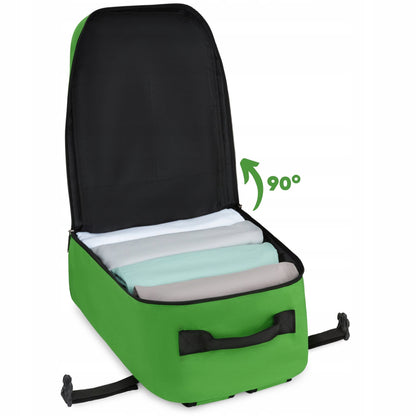 Kelioninė kuprinė 40x20x25 skraidymui, lengvas rankinis bagažas, žalia ZAGATTO