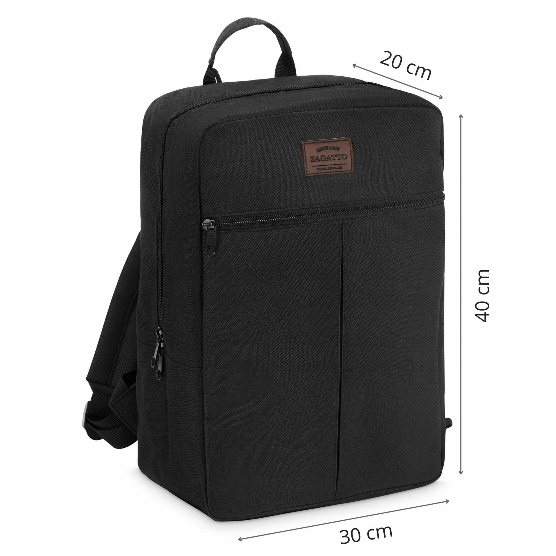 Kelioninė kuprinė 40x20x30 į lėktuvą, lengva, RYANAIR, rankinis bagažas, ZAGATTO