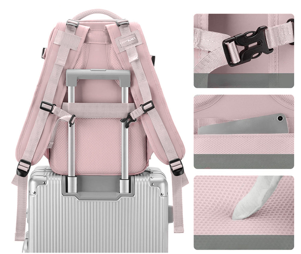 Kelioninė kuprinė 40x25x20 vandeniui atspari USB KABININIS BAGAŽAS RYANAIR WIZZAIR