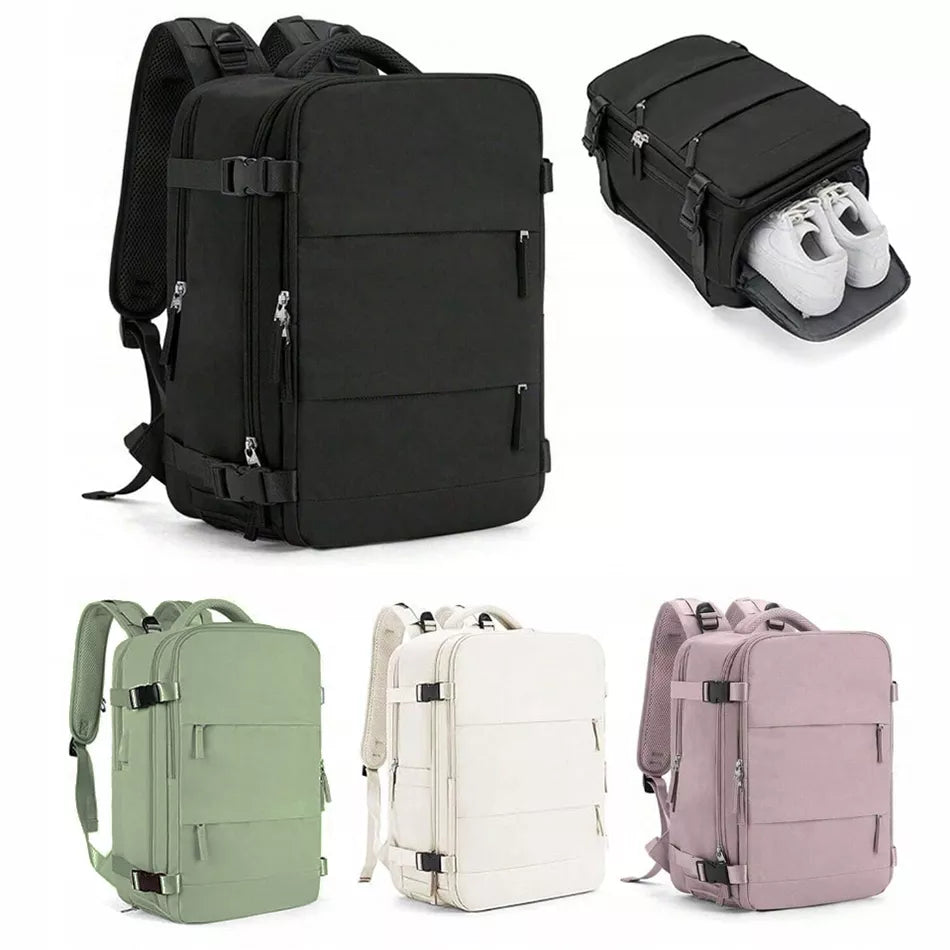 Kabininė kelioninė kuprinė 40×25×20 cm – USB, vandeniui atspari, Ryanair/WizzAir