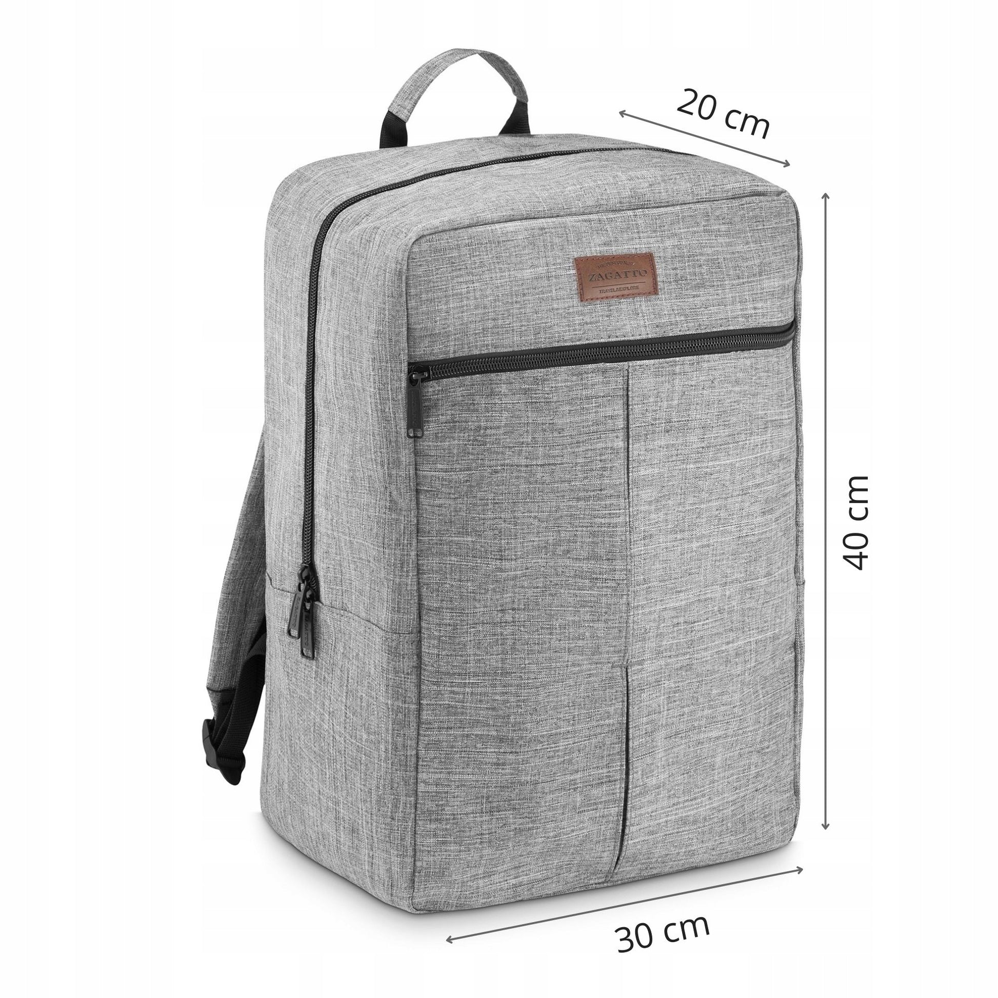 Kelioninė kuprinė 40x20x30 rankiniam bagažui į lėktuvą, WIZZAIR RYANAIR, 20L, ZAGATTO