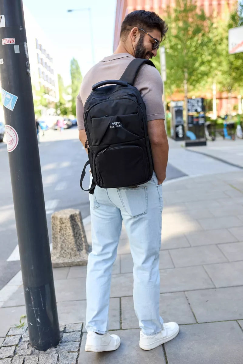 Profesionali, tvirta, didelė A4 darbo kuprinė su skyriumi 15,6 colių nešiojamam kompiuteriui Beltimore