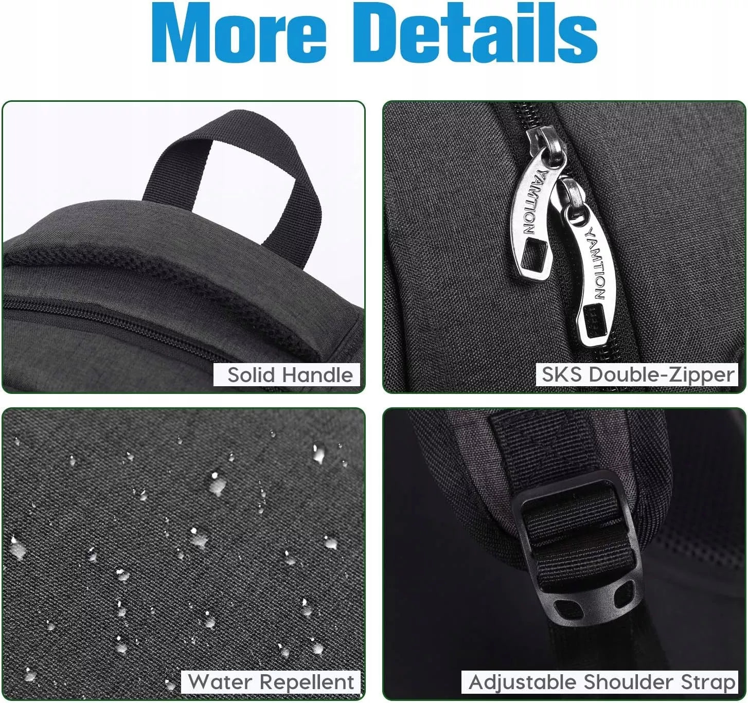 Kuprinė 15,6″ laptopui, juoda, atspari vandeniui, mokyklai ir verslui