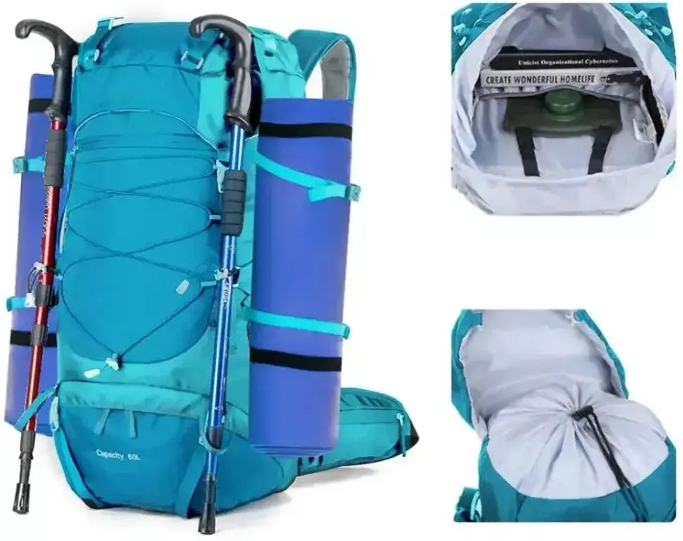 Turistinė kuprinė 50L Traper JUODA Kelioninė kuprinė