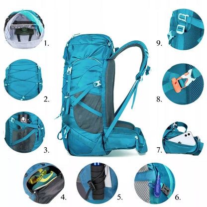 Turistinė kuprinė 50L Traper JUODA Kelioninė kuprinė