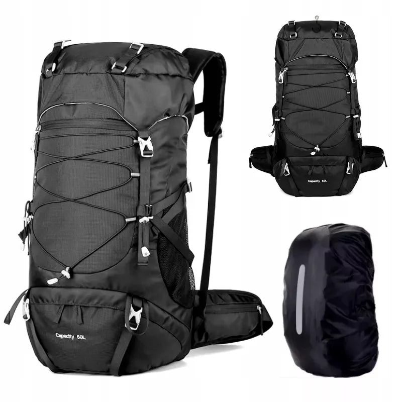 Turistinė kuprinė 50L Traper JUODA Kelioninė kuprinė