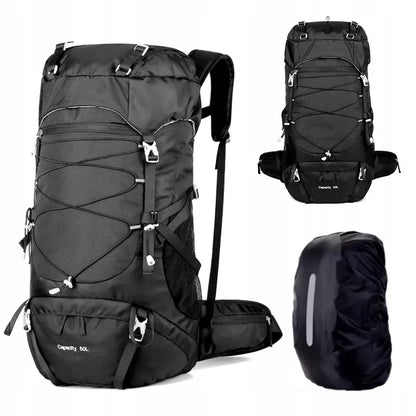 Turistinė kuprinė 50L Traper JUODA Kelioninė kuprinė