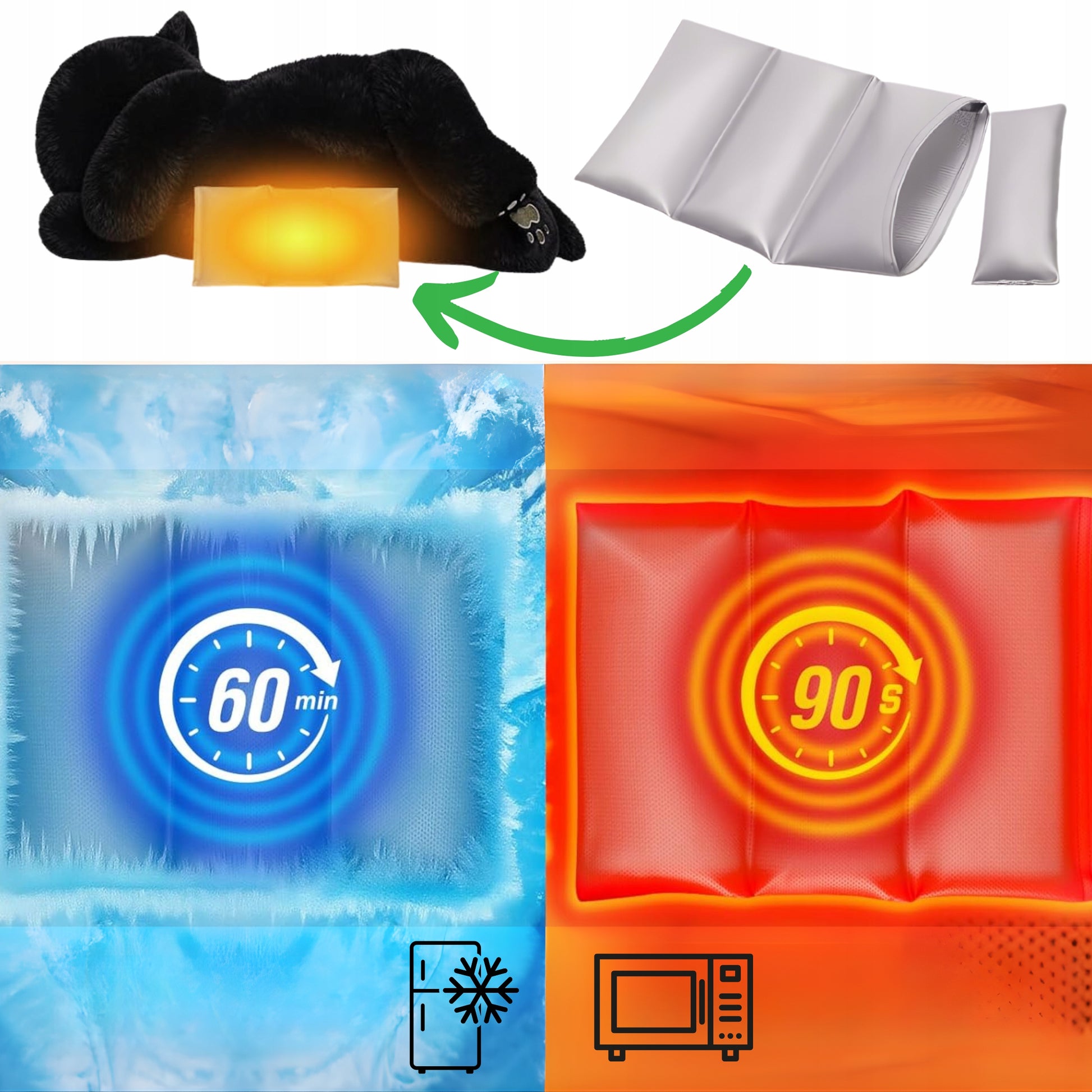 Svorio pliušinis žaisliukas Termoforas Didelis XXL Žaislas ADHD Autizmas Katė Kačiukas Vaikai