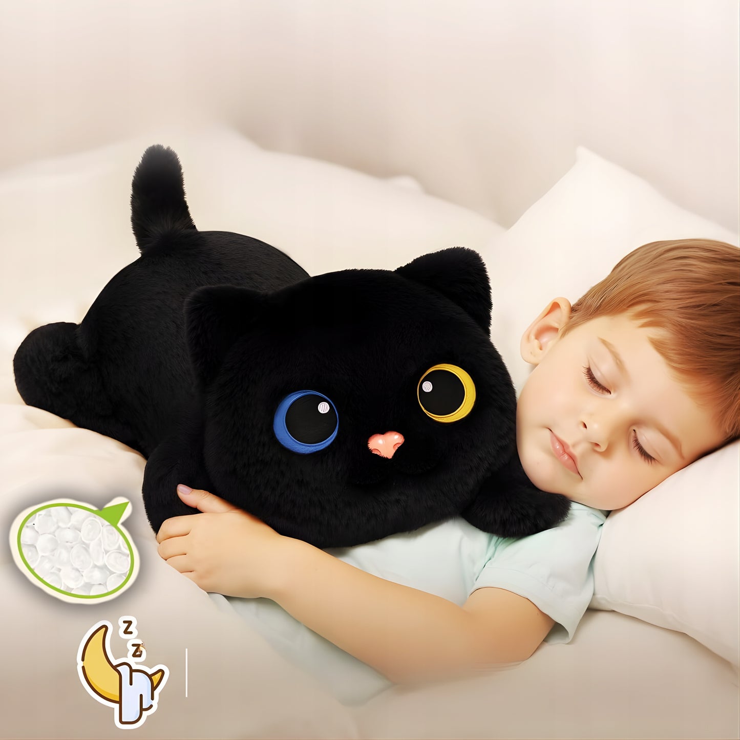 Svorio pliušinis žaisliukas Termoforas Didelis XXL Žaislas ADHD Autizmas Katė Kačiukas Vaikai