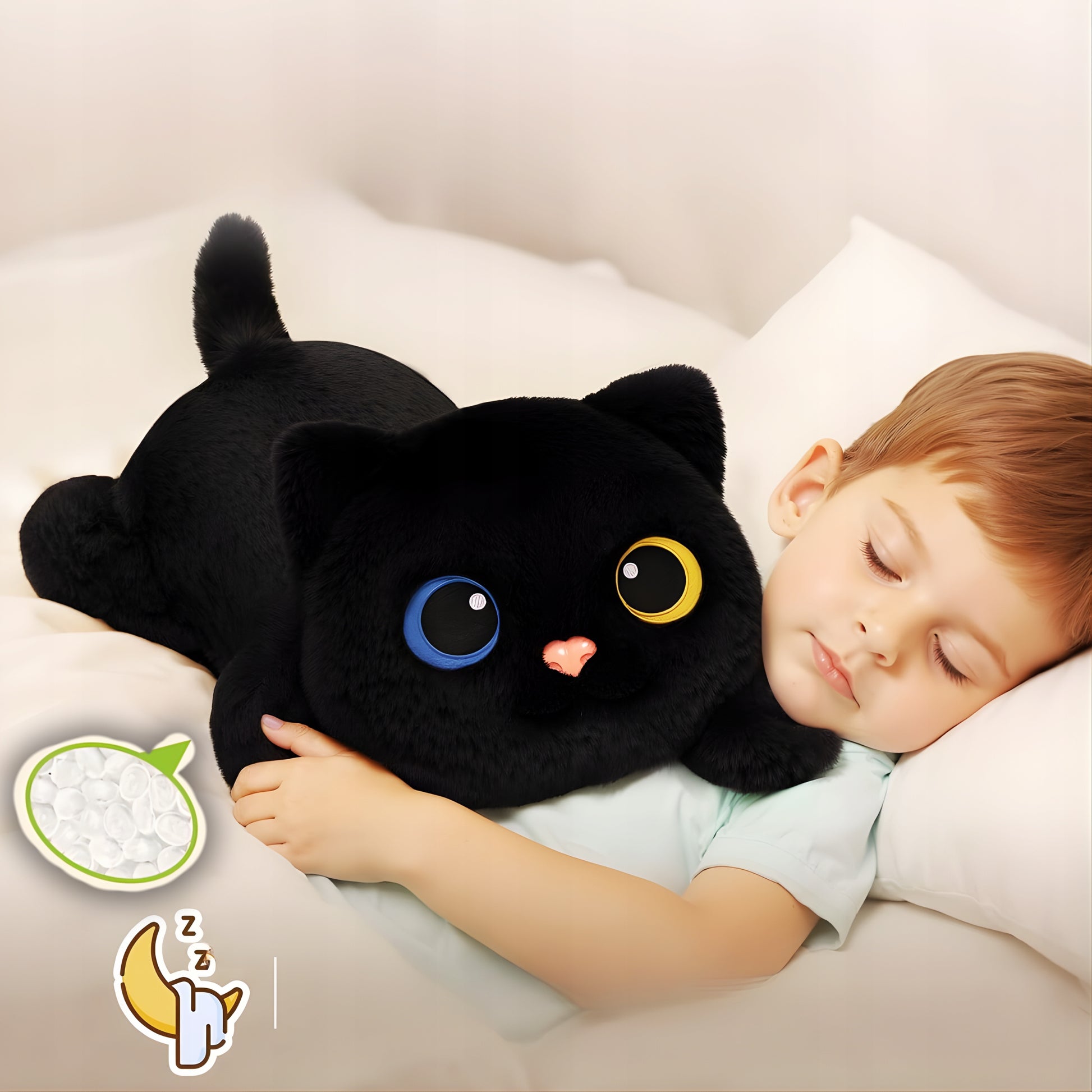 Svorio pliušinis žaisliukas Termoforas Didelis XXL Žaislas ADHD Autizmas Katė Kačiukas Vaikai