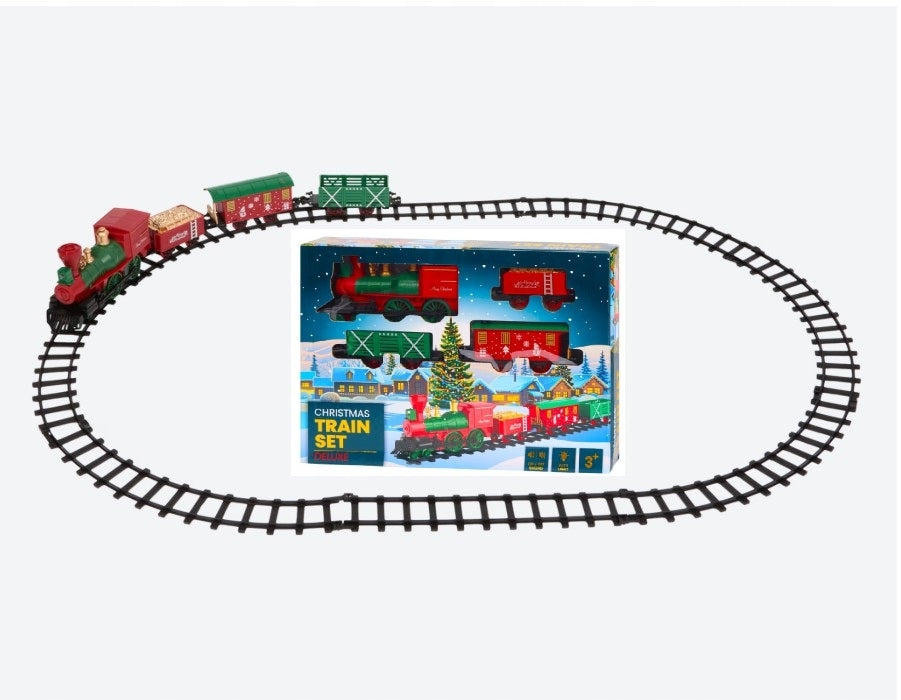 Kalėdinis traukinukas su šviesomis ir garsu 3+