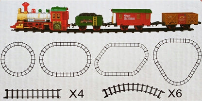 Kalėdinis traukinukas su šviesomis ir garsu 3+