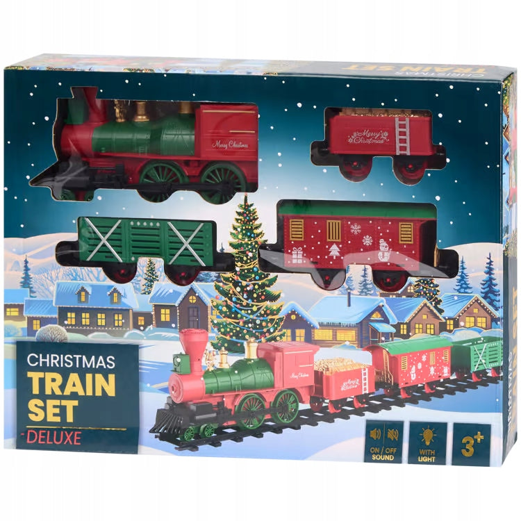 Kalėdinis traukinukas su šviesomis ir garsu 3+