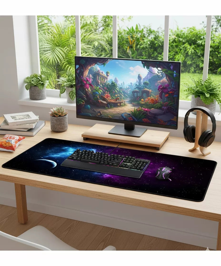 Žaidimų pelės kilimėlis VISATA ant stalo vandeniui atsparus XXXL 90x40cm