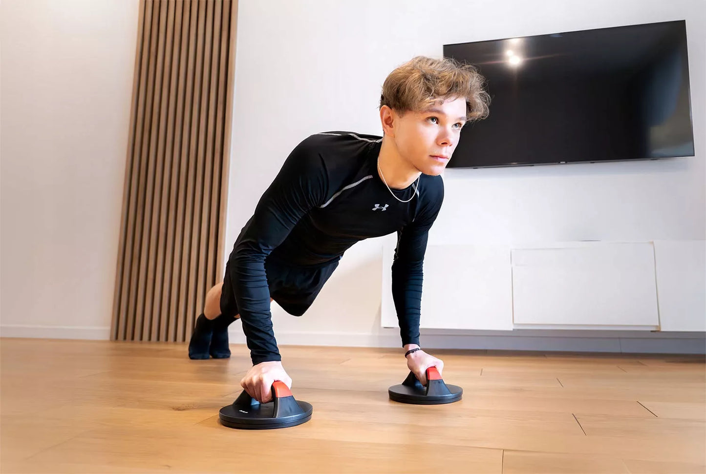 Sukamosios rankenos pompai sportui, "DrFit" 2 vnt. rinkinys