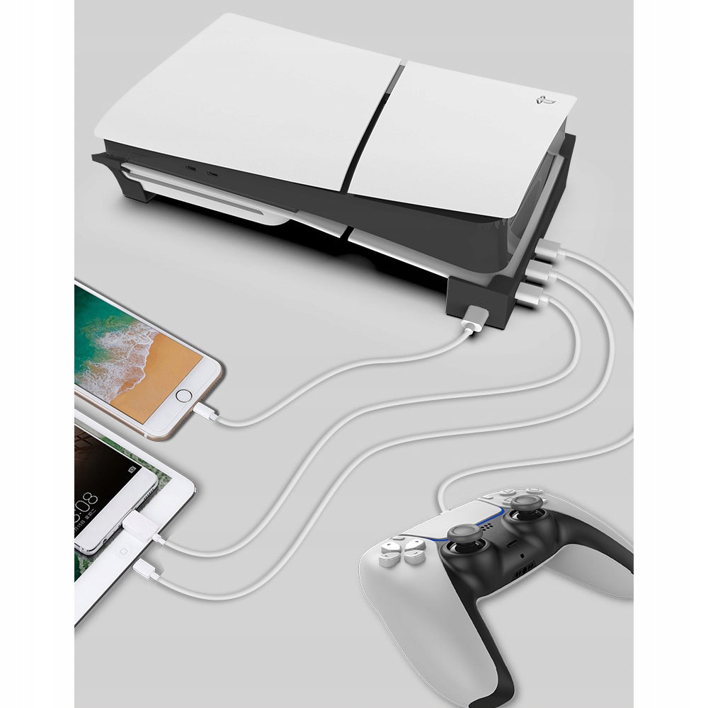 Horizontali stovas iPega PlayStation 5 PS5 Slim Pro+ su 4 papildomais USB