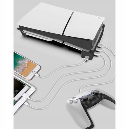Horizontali stovas iPega PlayStation 5 PS5 Slim Pro+ su 4 papildomais USB