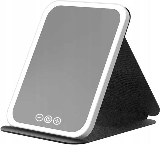 Apšviestas LED veidrodėlis kosmetikai, USB, makiažui