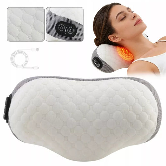 Masažinė pagalvė kaklui ir nugarai su šildymo funkcija