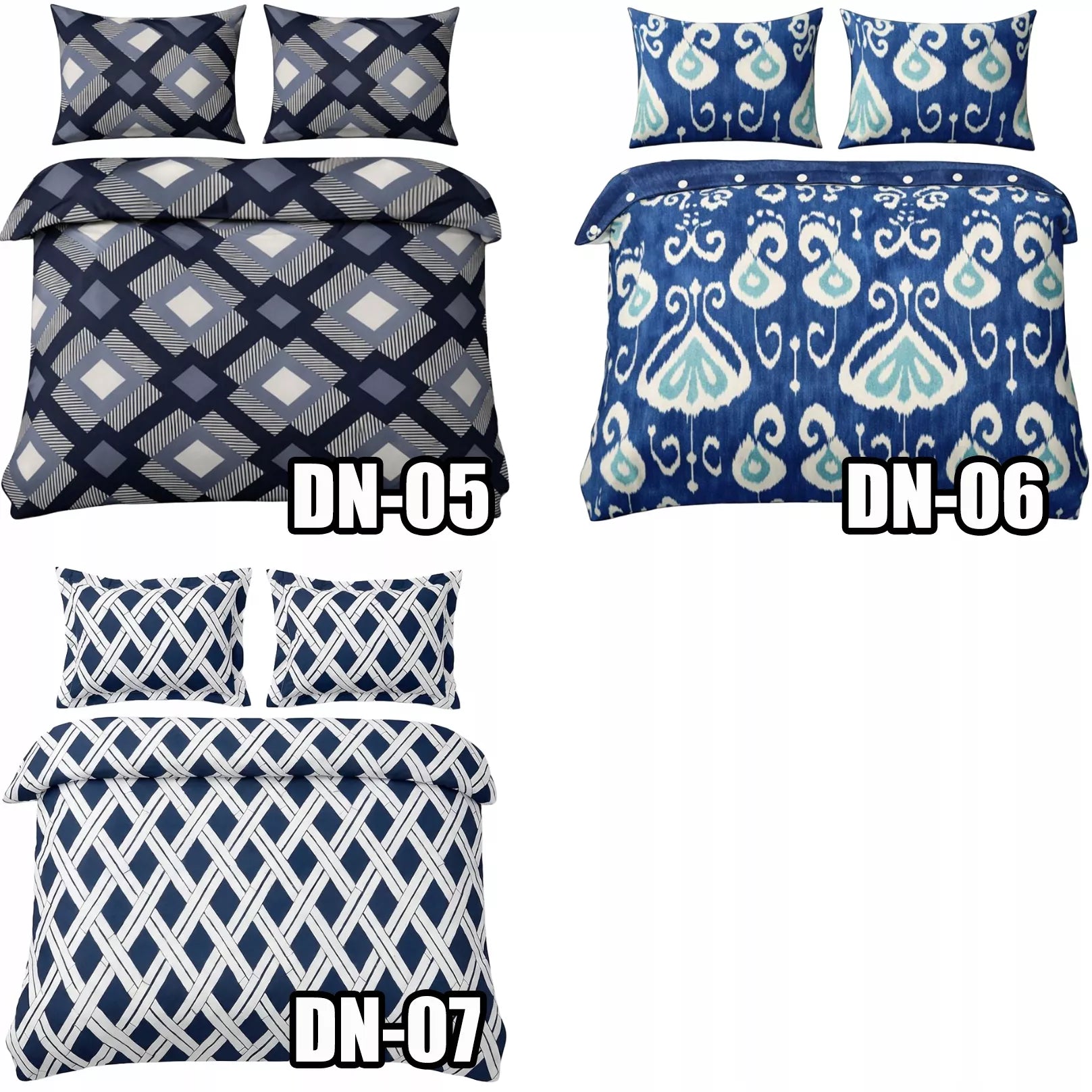 Patalynės komplektas 220x200 + 2 x 70x80 medvilninis satinas ĮVAIRIŲ RAŠTŲ PASIRINKIMAS