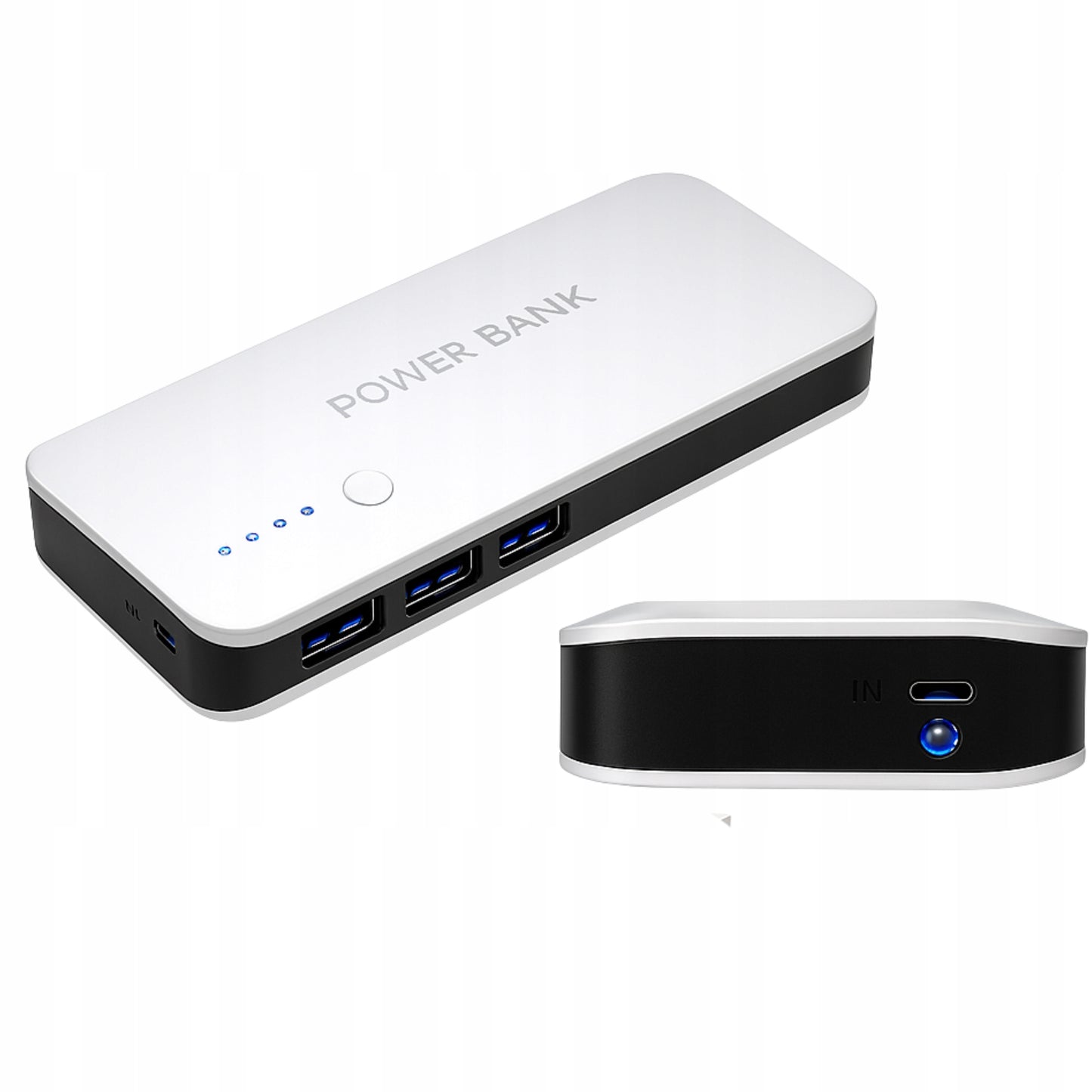 Power bank 50000mAh PowerBank Ekranas 3xUSB Žibintuvėlis AVARINIS SPALVOS