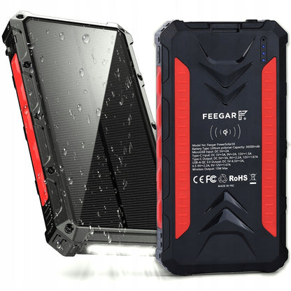 Power bank Solinis Feegar 36000mAh 20W 4x USB-C PD QC3 Indukcinis įkrovimas