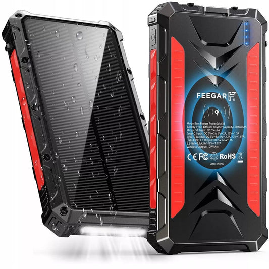 Power bank Solinis  36000mAh 20W 4x USB-C PD QC3 Indukcinis įkrovimas