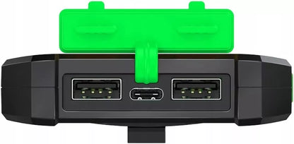 Saulės energijos Powerbank 8000 mAh IP65 Logilink su Žibintuvėliu, Įkrovimas 2xUSB-A 2A 10W
