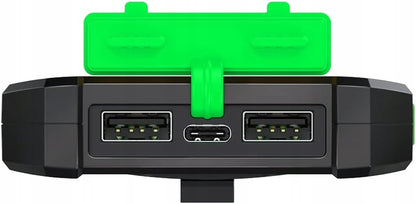 Saulės energijos Powerbank 8000 mAh IP65 Logilink su Žibintuvėliu, Įkrovimas 2xUSB-A 2A 10W