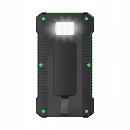 Saulės energijos Powerbank 8000 mAh IP65 Logilink su Žibintuvėliu, Įkrovimas 2xUSB-A 2A 10W