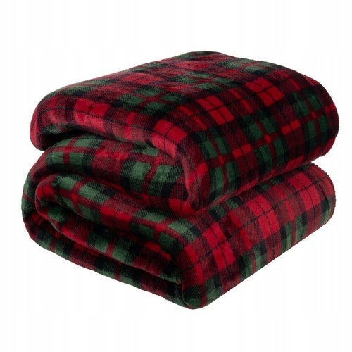 Dovana Antklodė RUHHY 160×200 dvipusė avikailio raštas languotas 430 g/m Kalėdos