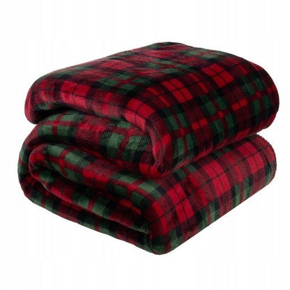 Dovana Antklodė RUHHY 160×200 dvipusė avikailio raštas languotas 430 g/m Kalėdos