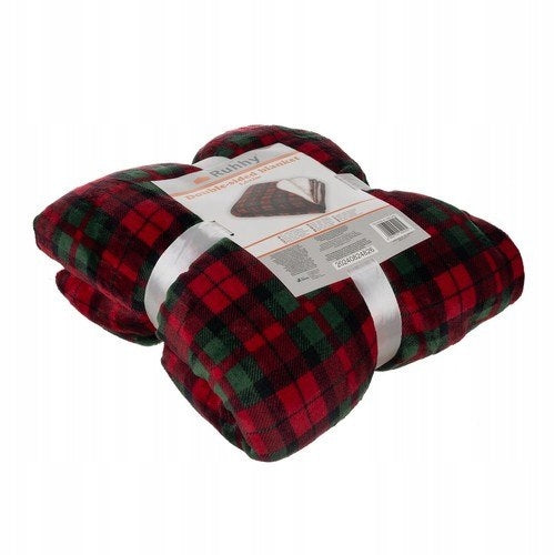 Dovana Antklodė RUHHY 160×200 dvipusė avikailio raštas languotas 430 g/m Kalėdos