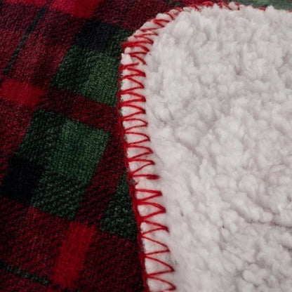 Dovana Antklodė RUHHY 160×200 dvipusė avikailio raštas languotas 430 g/m Kalėdos