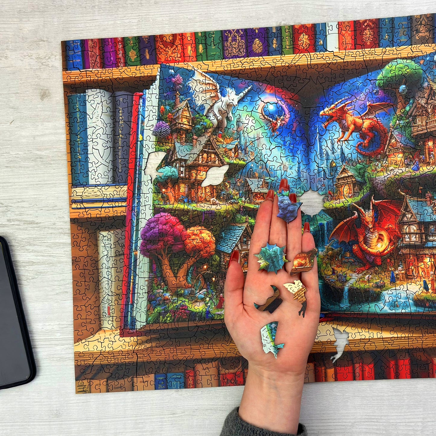 Medinė dėlionė 1000 elementų - Užburtos pasakos - Wooden.City