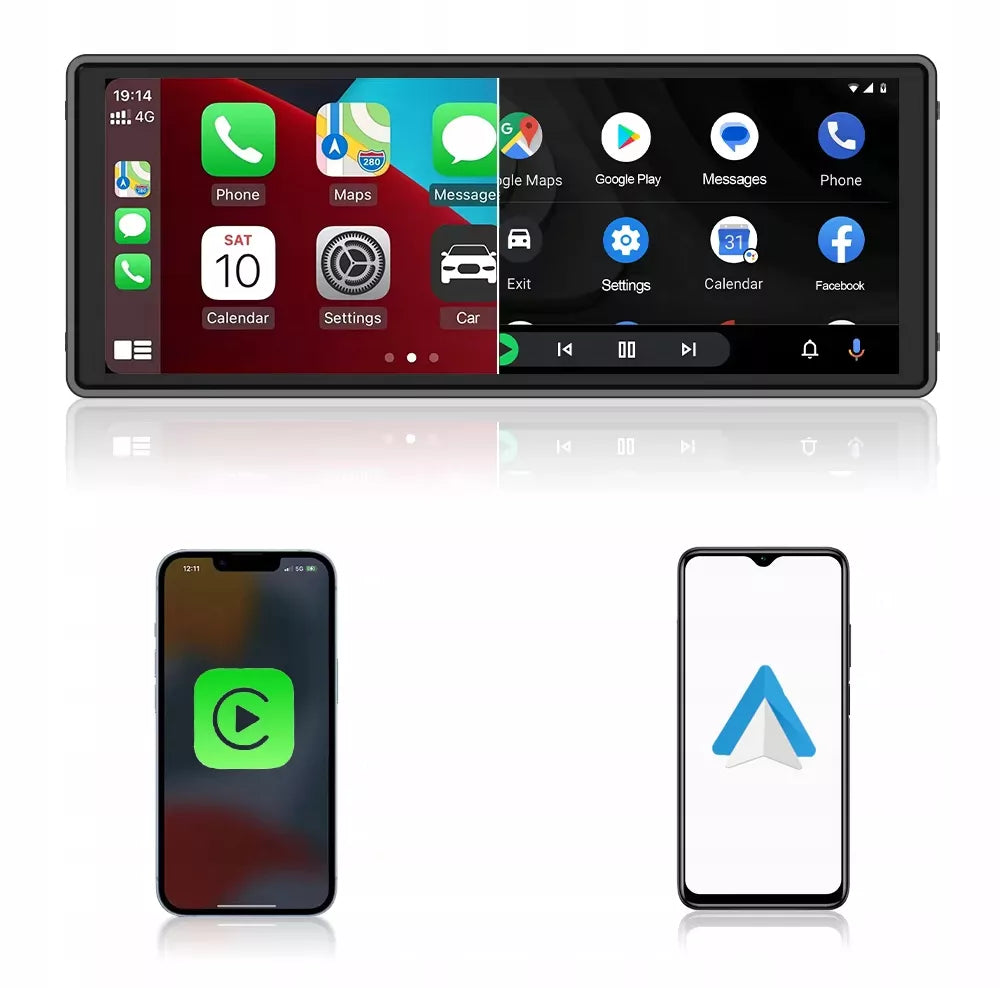 Automobilinis radijas, multimedijos stotis, monitorius su Carplay, kamera, Android Auto