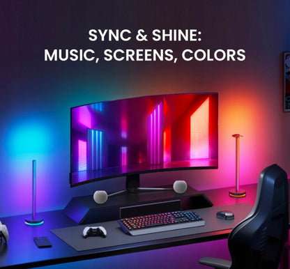 RGB ausinių stovas su 3D apšvietimu