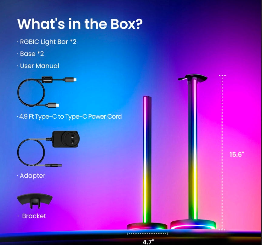 RGB ausinių stovas su 3D apšvietimu