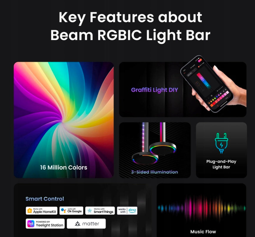 RGB ausinių stovas su 3D apšvietimu