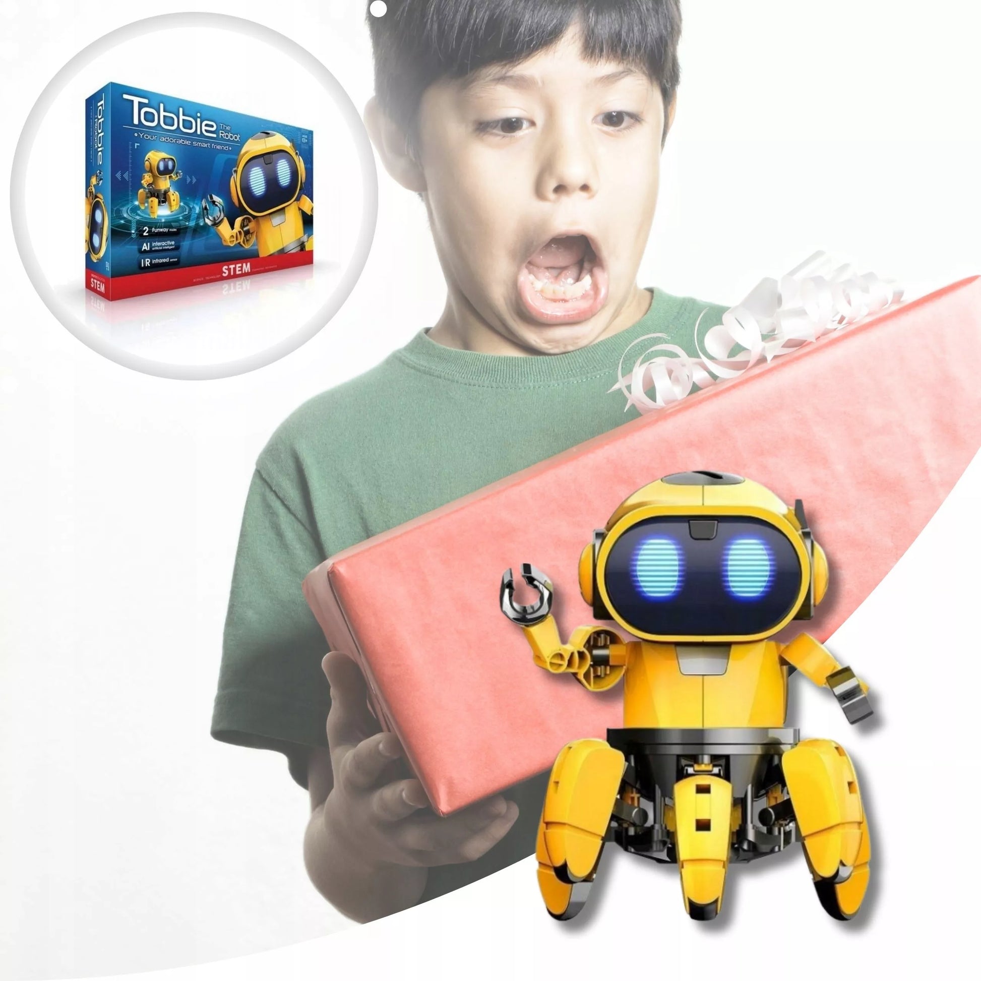 Interaktyvus robotas TOBBIE - kūrybiškas žaislas