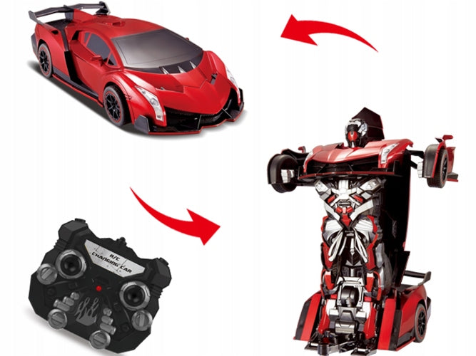 ROBOTAS AUTOMOBILIS LAMBORGHINI 2 viename AUTOBOT NUOTOLIU VALDOMAS SU PILOTU Įkrovimas