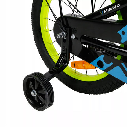 Vaikiškas dviratis 35 cm, su krepšeliu ir stūmimo rankena