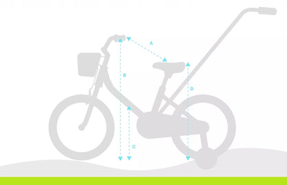 Vaikiškas dviratis Spark 40 cm, su krepšeliu ir stūmimo rankena