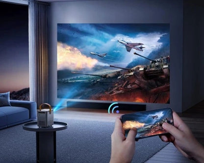 Mini LED Nešiojamas Projektorius TV Feegar SHOW WiFi 5G Bluetooth FOCUS