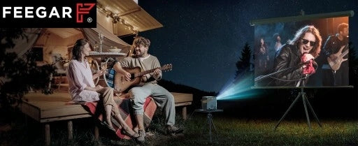 Mini LED Nešiojamas Projektorius TV Feegar SHOW WiFi 5G Bluetooth FOCUS